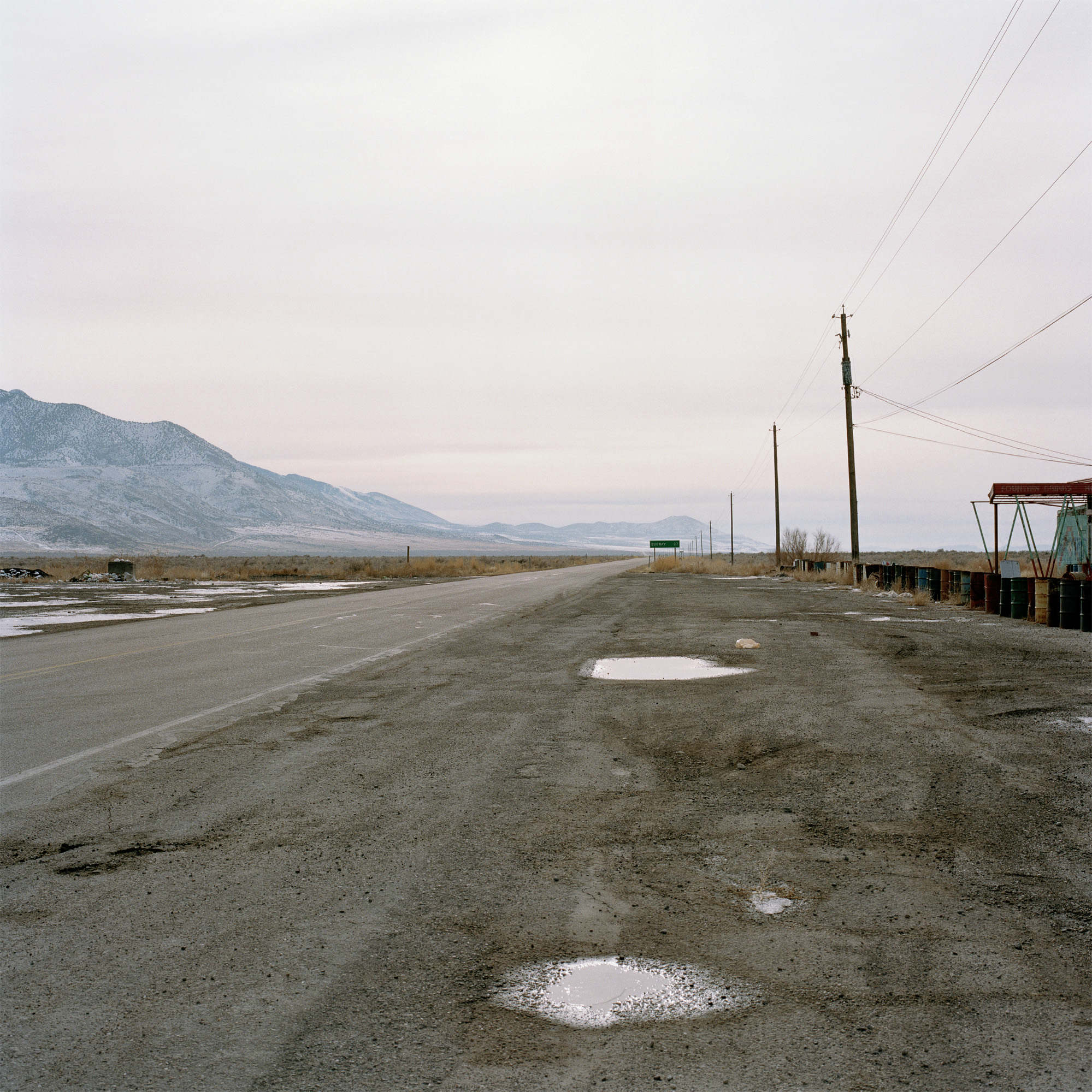 Highway 196, Rowley Junction, Utah 1995 Jeff Brouws �2500 18 x 18 on 24 x 24 framed